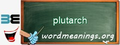 WordMeaning blackboard for plutarch